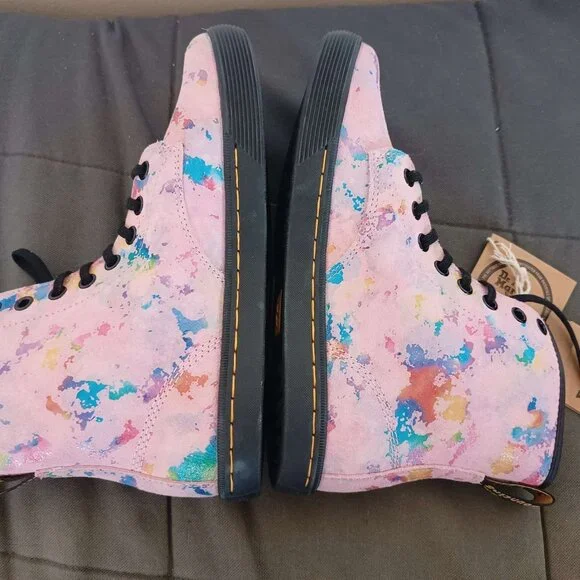 NWT SIZE 6 Dr. Martens Women's Sheridan 'Pink Rainbow Burst' Boots - Picture 7 of 10
